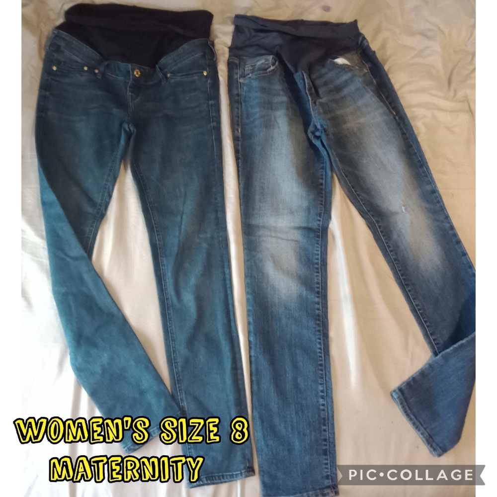Set of 2 maternity jeans size 8 old navy / h&m